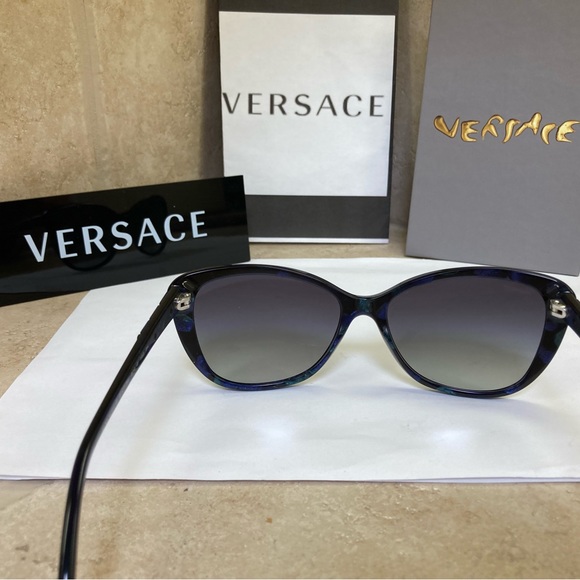 New Versace MOD4264-B 5127/8G. Blue Green Butterfly Shape Sunglasses - Picture 9 of 16